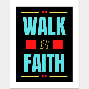 Walk By Faith | Christian Typography Posters and Art